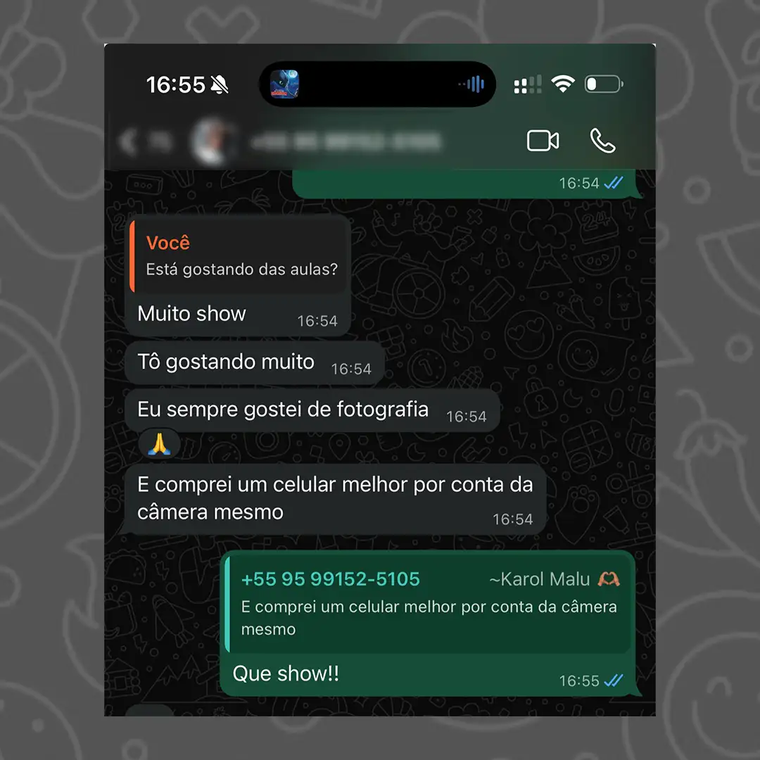 Depoimento aluno